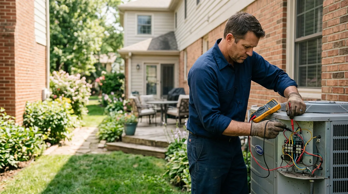 HVAC technician working near Hightstown, NJ
